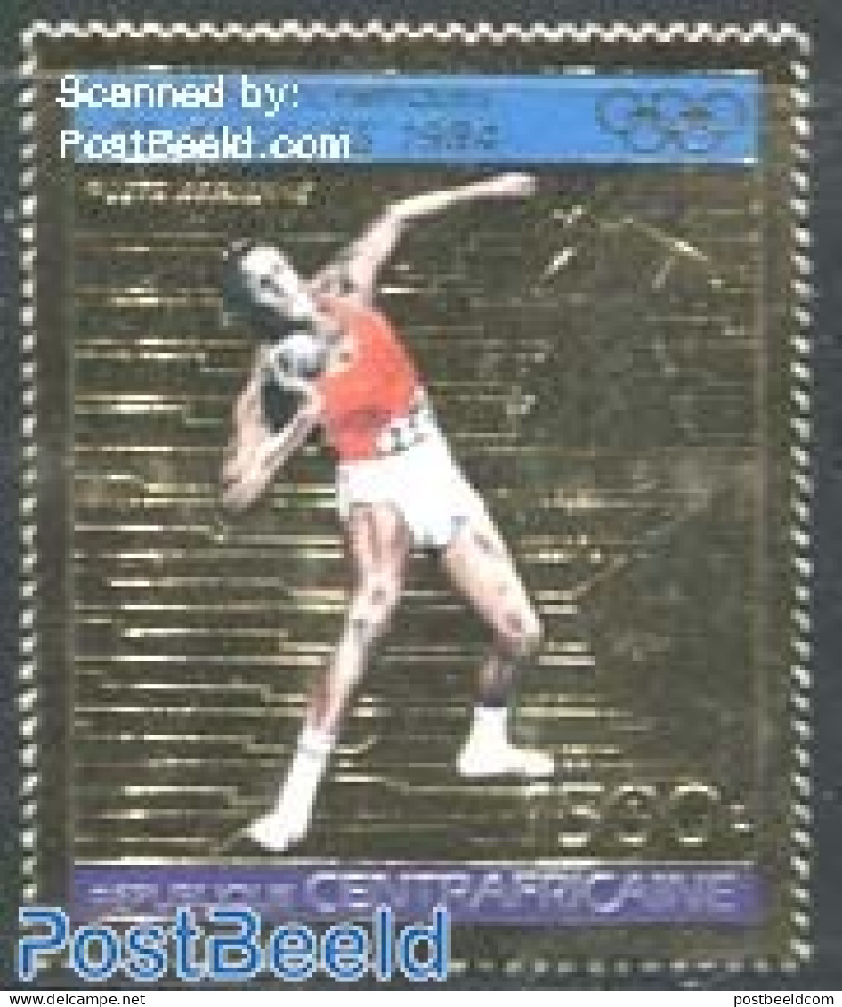 Central Africa 1983 Olympic Games 1v, Gold, Mint NH, Sport - Athletics - Olympic Games - Atletismo