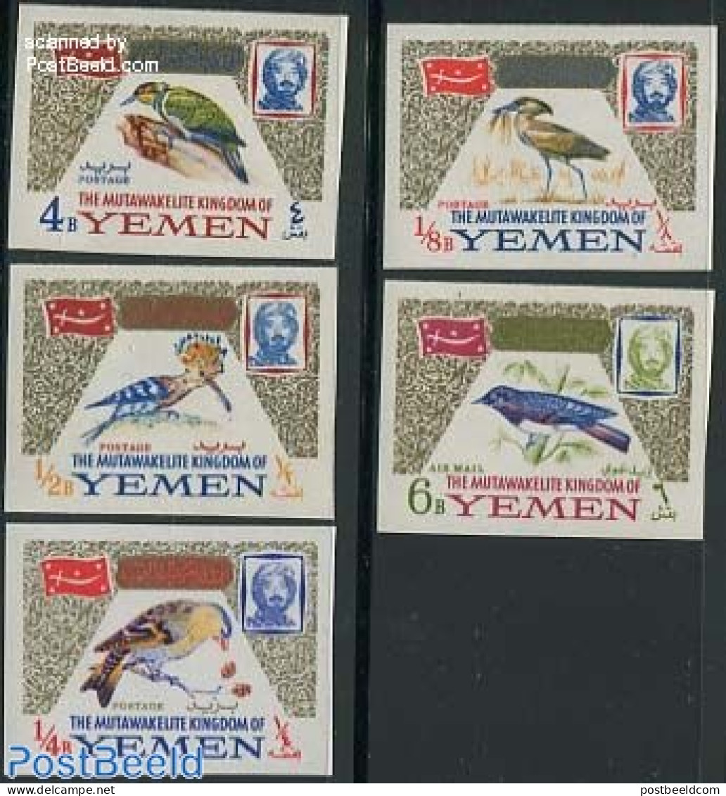 Yemen, Kingdom 1965 Birds 5v Imperforated, Mint NH, Nature - Birds - Other & Unclassified