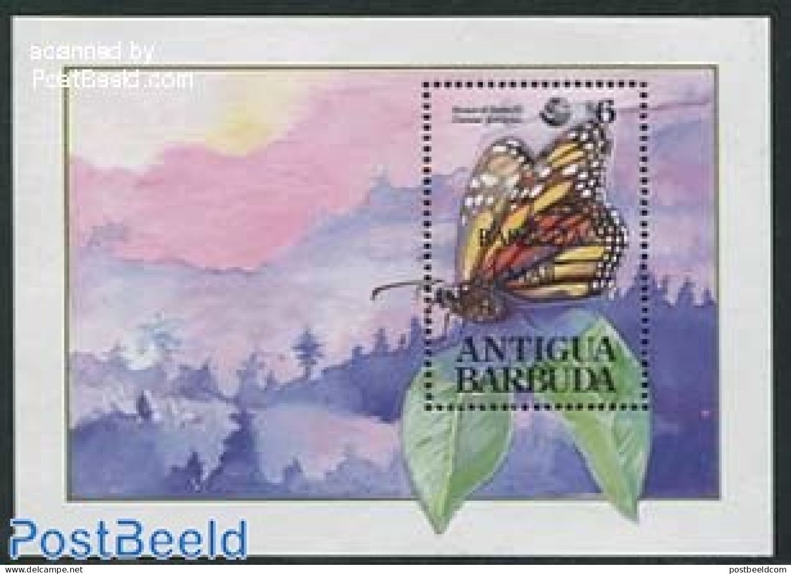 Barbuda 1993 UNCED, Butterfly S/s, Mint NH, Nature - Butterflies - Environment - Environment & Climate Protection
