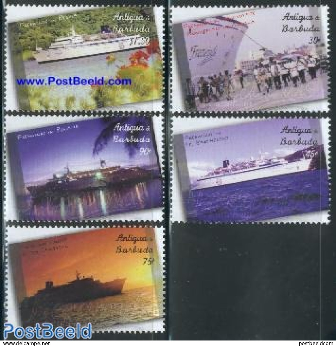 Antigua & Barbuda 2001 Freewinds 5v, Mint NH, Performance Art - Transport - Music - Ships And Boats - Music