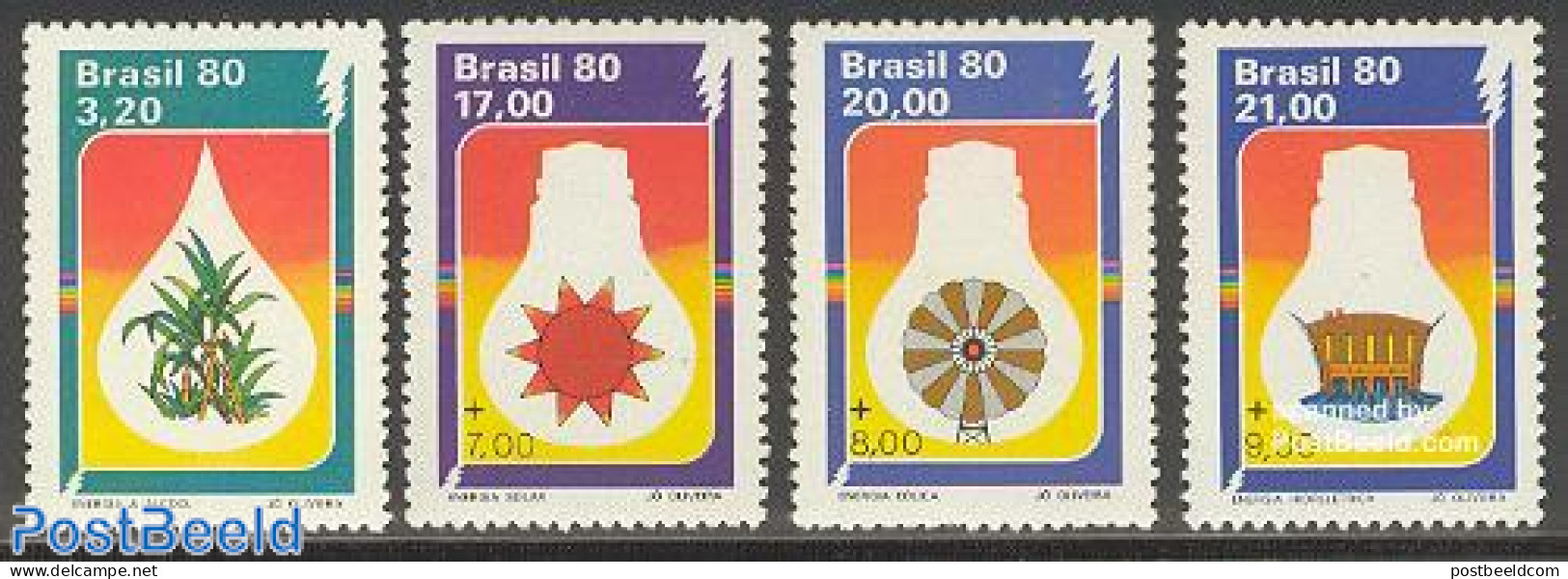 Brazil 1980 Alternative Energy 4v, Mint NH, Science - Energy - Neufs
