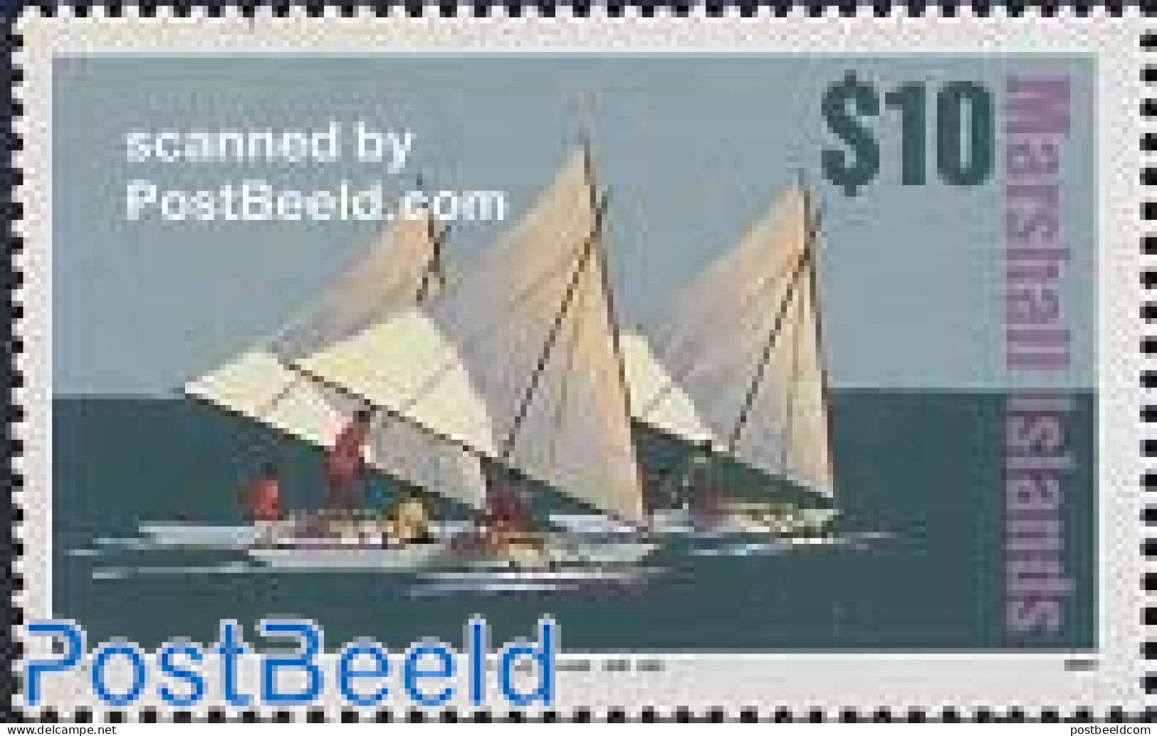Marshall Islands 1994 Definitive, Boat 1v, Mint NH, Sport - Transport - Kayaks & Rowing - Ships And Boats - Rowing