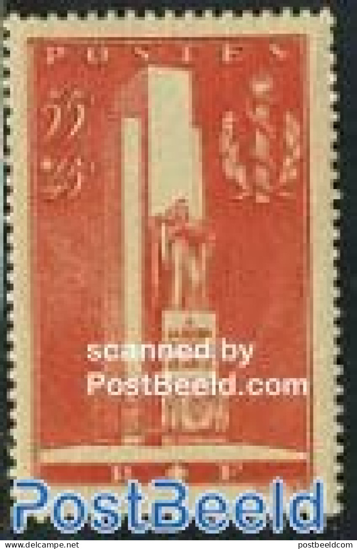 France 1938 Military Health Memorial 1v, Unused (hinged), History - Art - Sculpture - World War I - Unused Stamps