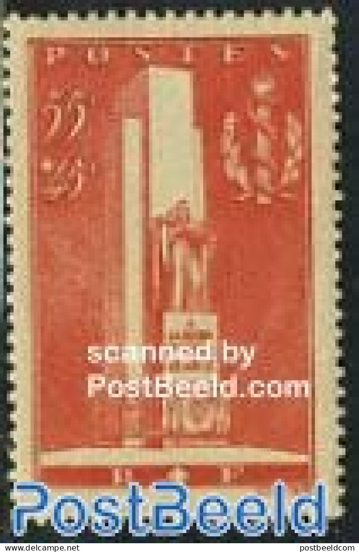 France 1938 Military Health Memorial 1v, Mint NH, History - Art - Sculpture - World War I - Unused Stamps