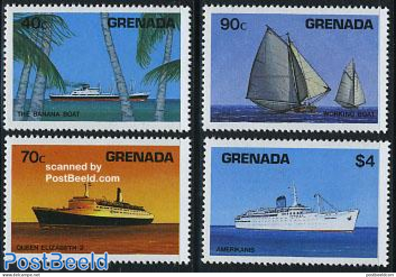 Grenada 1984 Ships 4v, Mint NH, Transport - Ships And Boats - Ships