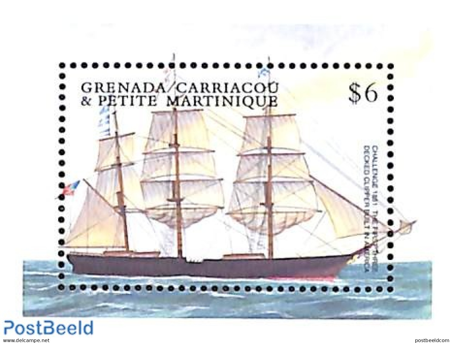 Grenada Grenadines 2001 Challenge 1851 S/s, Mint NH, Transport - Ships And Boats - Ships