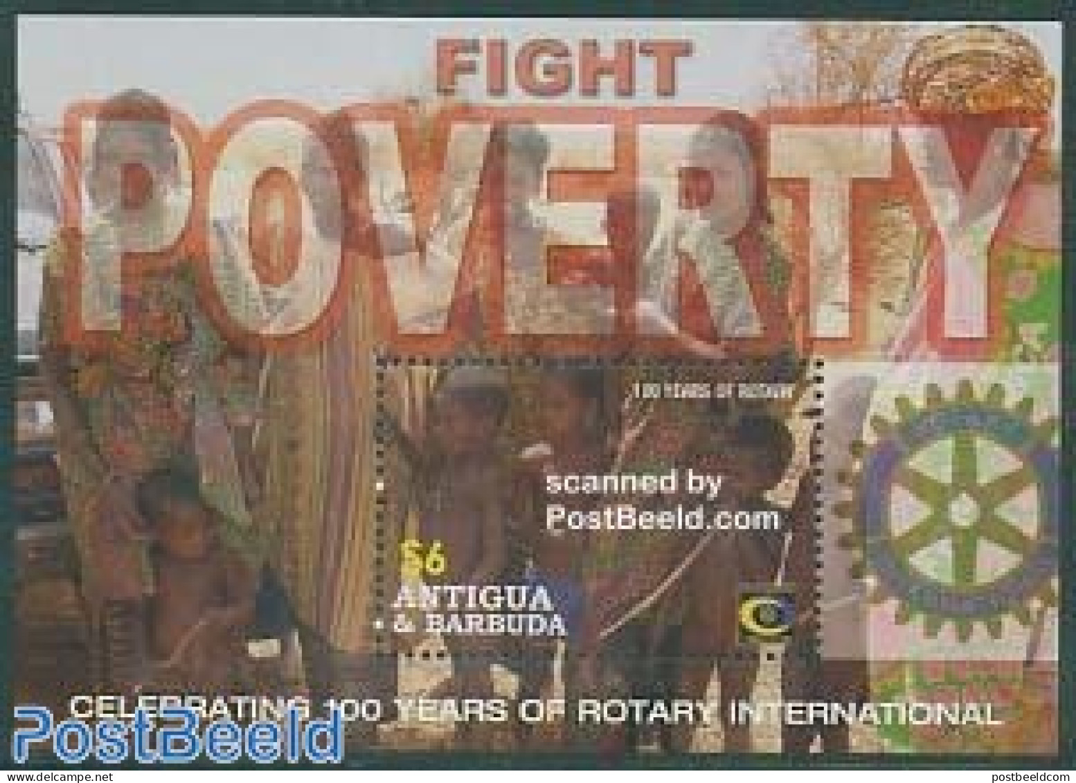 Antigua & Barbuda 2005 Rotary Centenary S/s, Mint NH, Various - Rotary - Rotary, Lions Club