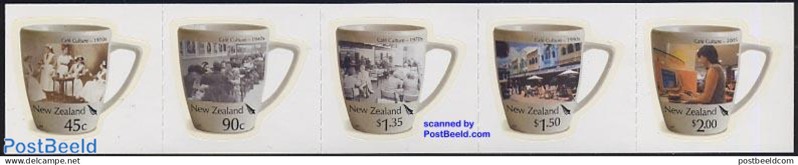 New Zealand 2005 Cafe Culture 5v S-a, Mint NH, Health - Science - Various - Food & Drink - Computers & IT - Street Life - Unused Stamps
