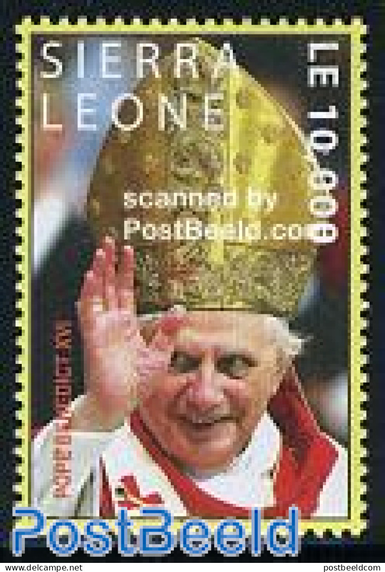 Sierra Leone 2005 Pope Benedict XVI 1v, Mint NH, Religion - Pope - Religion - Päpste