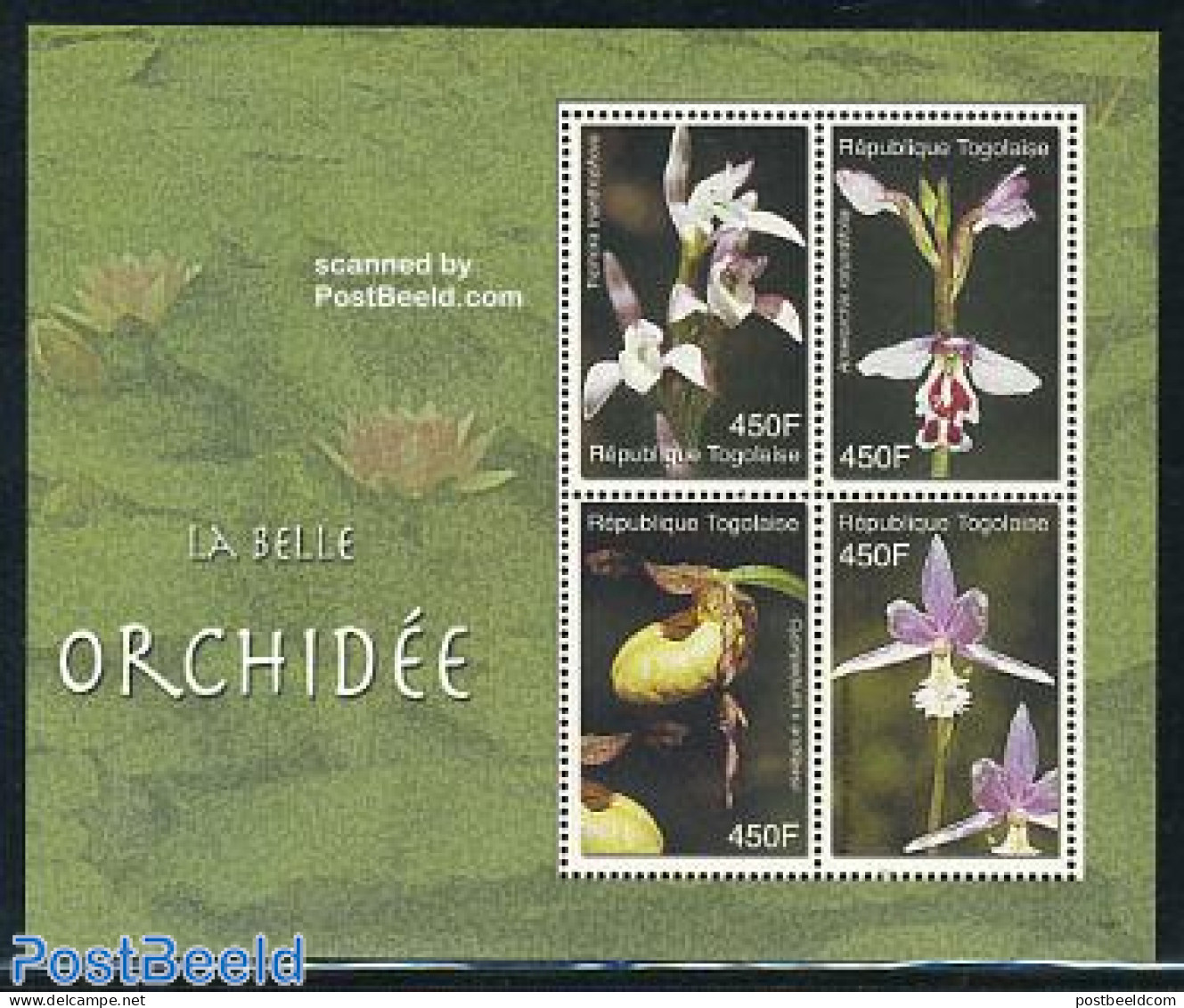 Togo 2006 Orchids 4v M/s, Mint NH, Nature - Flowers & Plants - Orchids - Togo (1960-...)
