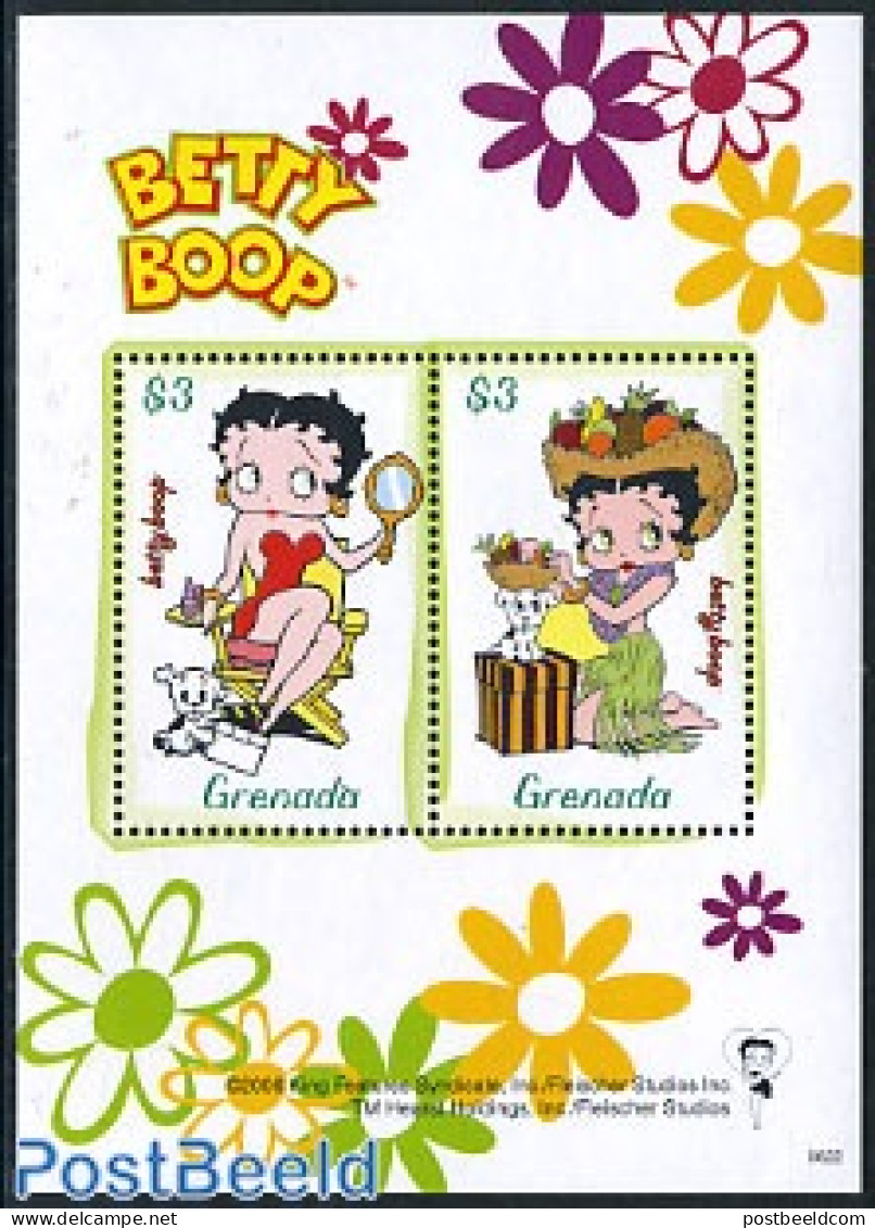 Grenada 2006 Betty Boop S/s, Mint NH, Nature - Dogs - Art - Comics (except Disney) - Bandes Dessinées
