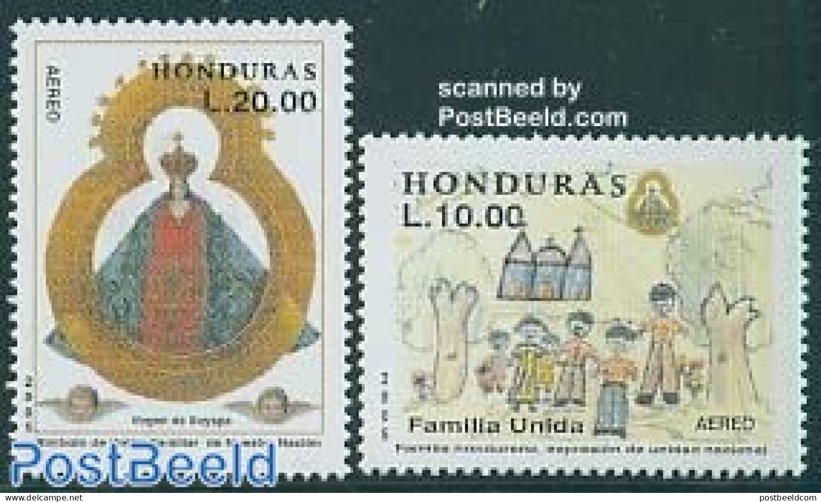 Honduras 2005 Family 2v, Mint NH, Art - Children Drawings - Honduras