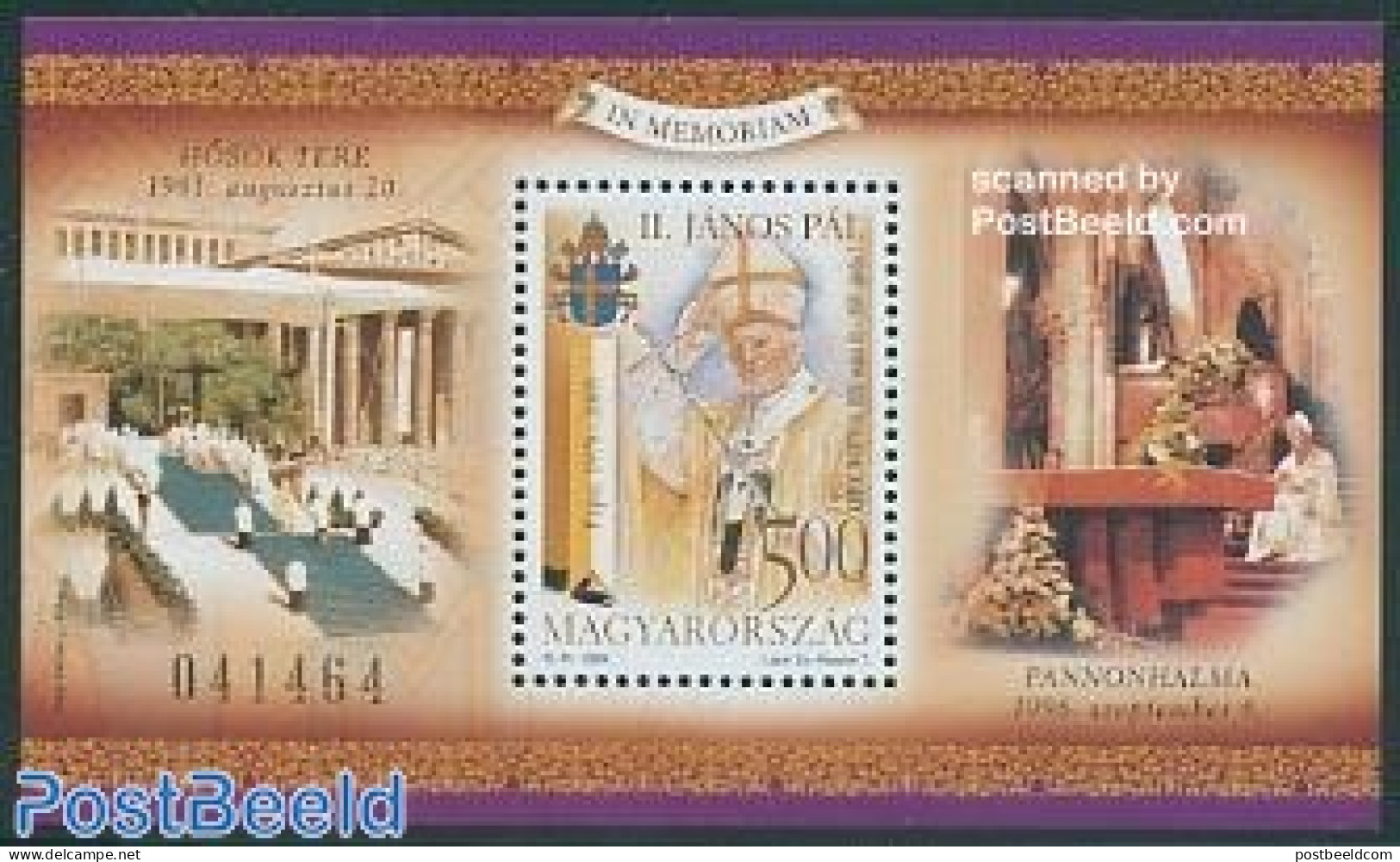 Hungary 2005 Pope John Paul II S/s, Mint NH, Religion - Pope - Religion - Neufs