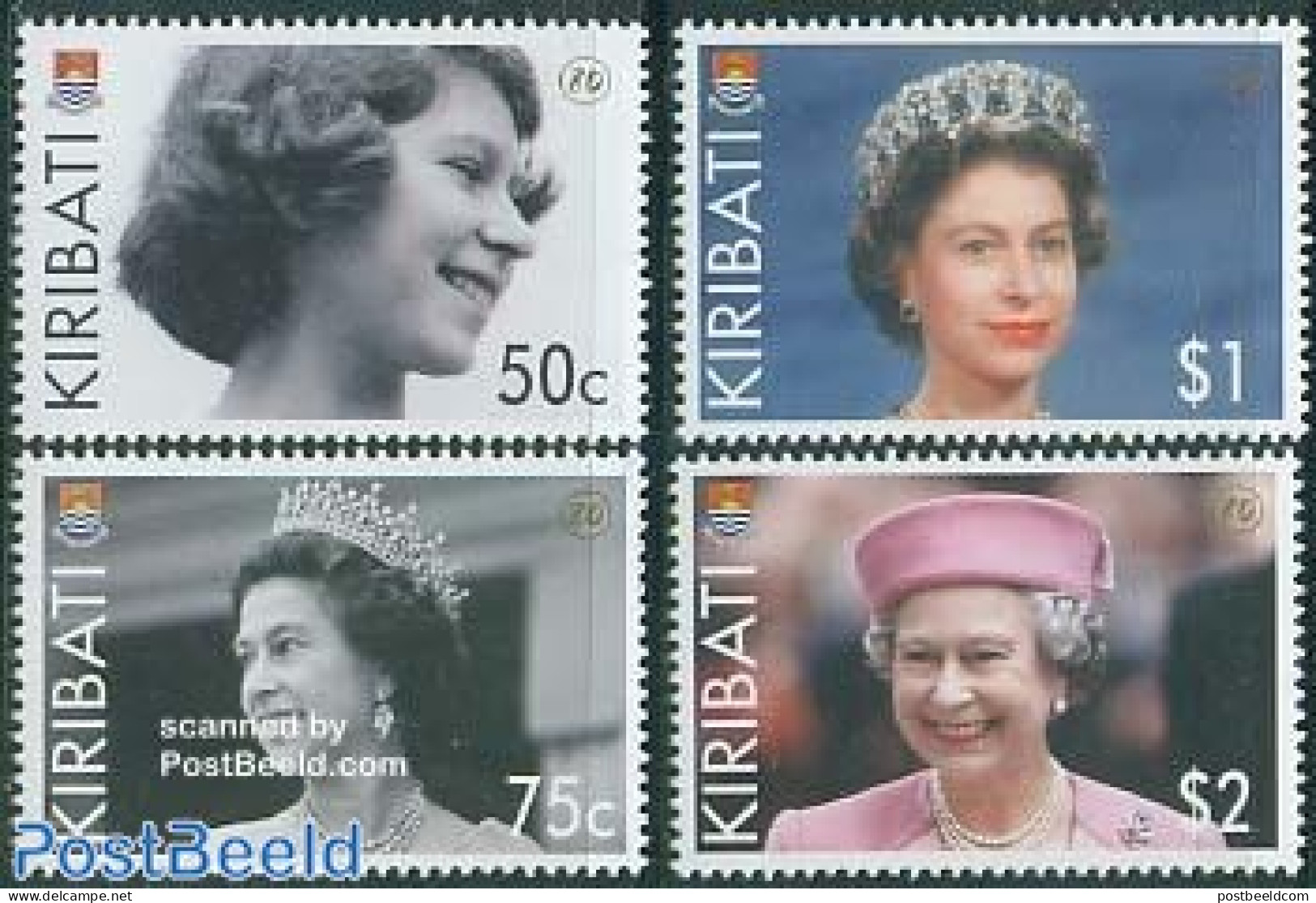 Kiribati 2006 Elisabeth II 80th Birthday 4v, Mint NH, History - Kings & Queens (Royalty) - Royalties, Royals
