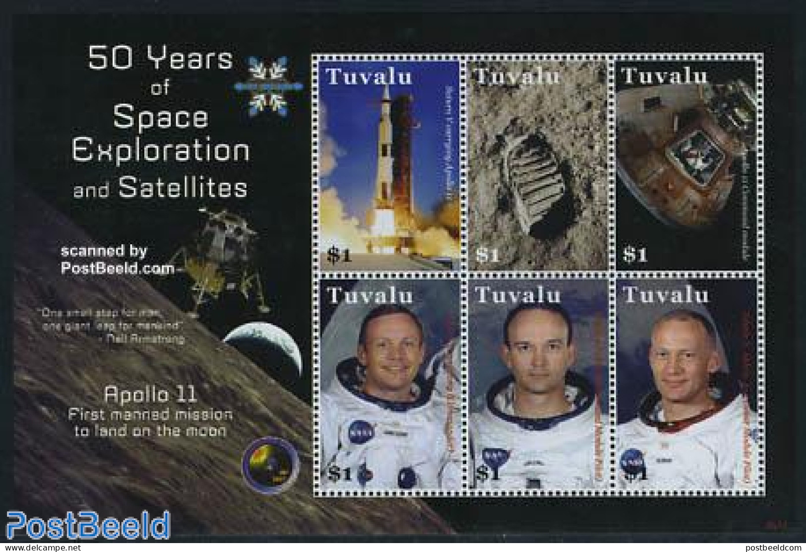 Tuvalu 2008 Space Exploration 6v M/s, Mint NH, Transport - Space Exploration - Other & Unclassified