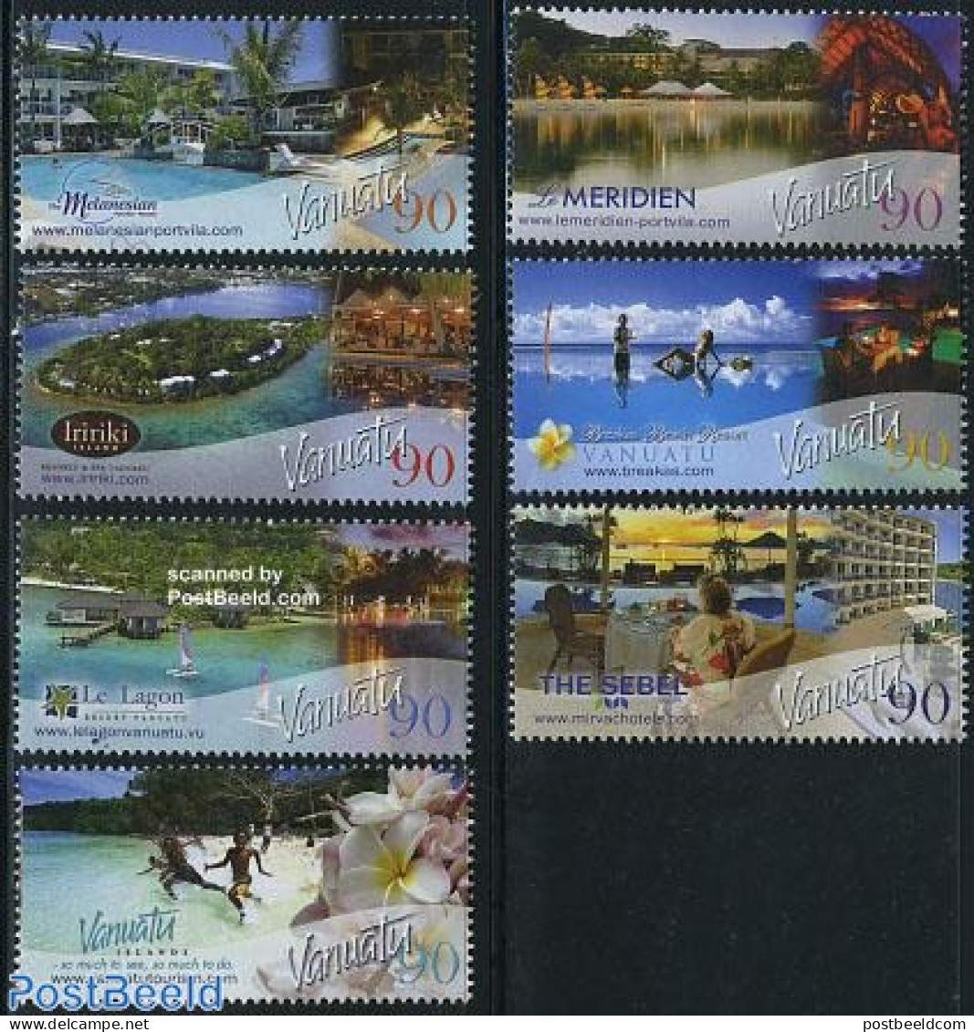 Vanuatu 2008 Resorts 7v, Mint NH, Nature - Transport - Various - Flowers & Plants - Ships And Boats - Tourism - Ships