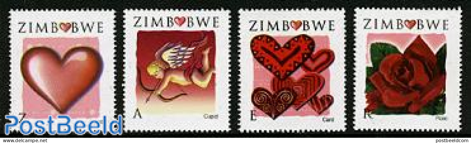 Zimbabwe 2008 Valentines Day 4v, Mint NH, Various - Greetings & Wishing Stamps - St. Valentine's Day - Zimbabwe (1980-...)