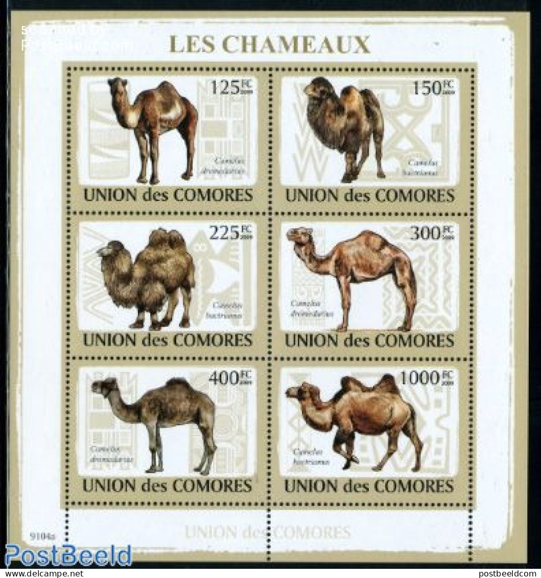 Comoros 2009 Camels 6v M/s, Mint NH, Nature - Animals (others & Mixed) - Camels - Comores (1975-...)