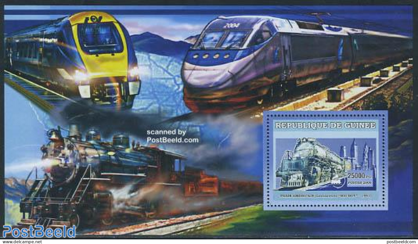 Guinea, Republic 2006 Big Boy S/s, Mint NH, Transport - Railways - Trenes