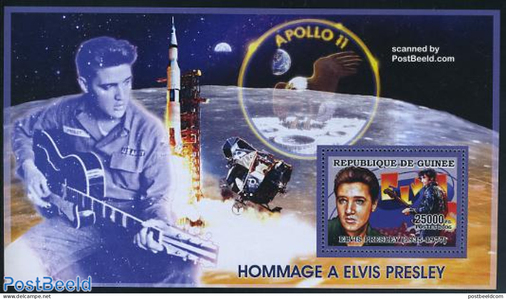 Guinea, Republic 2006 Elvis Presley, Apollo 11 S/s, Mint NH, Performance Art - Transport - Elvis Presley - Music - Pop.. - Elvis Presley