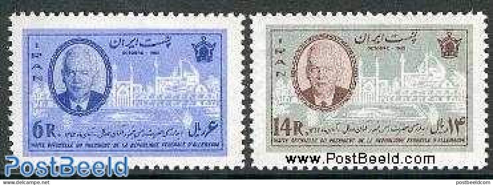 Iran/Persia 1963 German President Visit 2v, Mint NH, History - Germans - Politicians - Iran