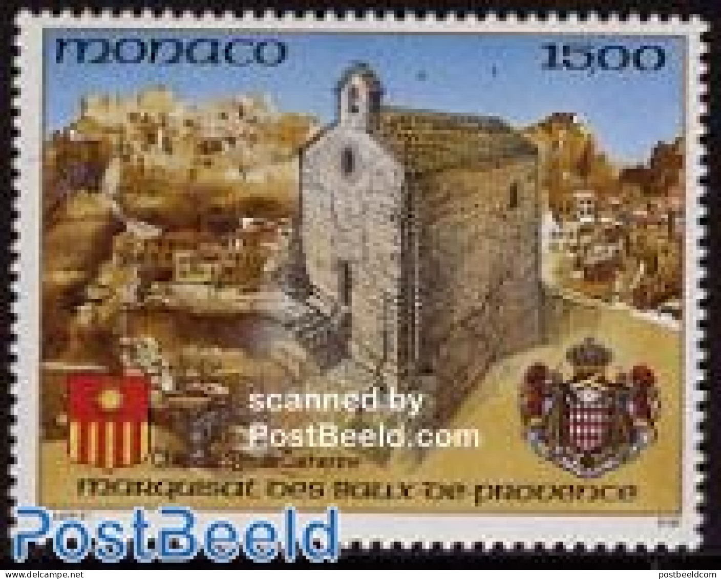 Monaco 1992 Lex Baux 1v, Mint NH, Religion - Churches, Temples, Mosques, Synagogues - Unused Stamps
