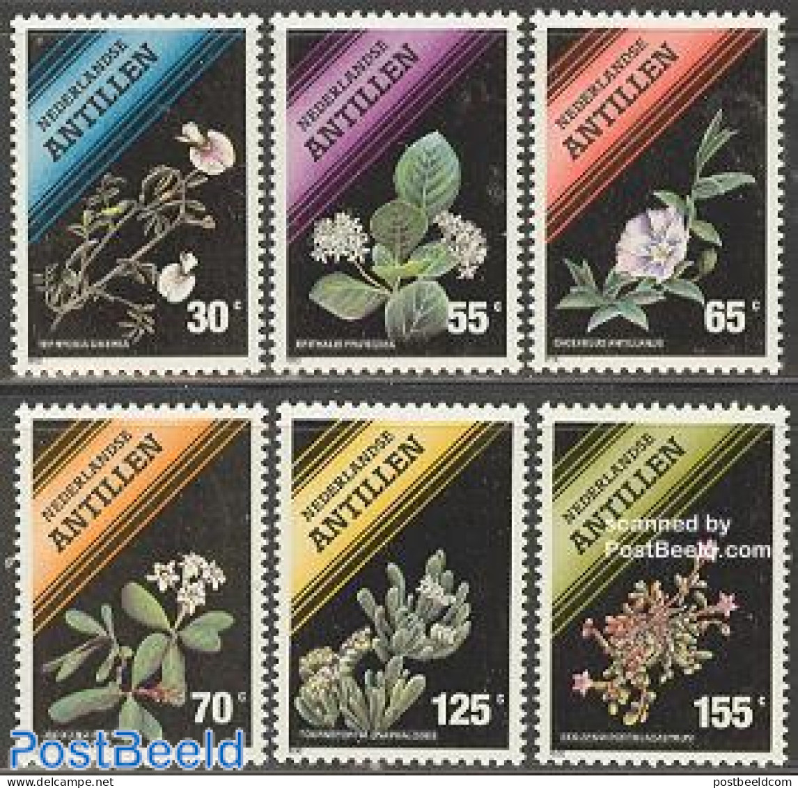 Netherlands Antilles 1990 Flowers 6v, Mint NH, Nature - Flowers & Plants - Autres & Non Classés