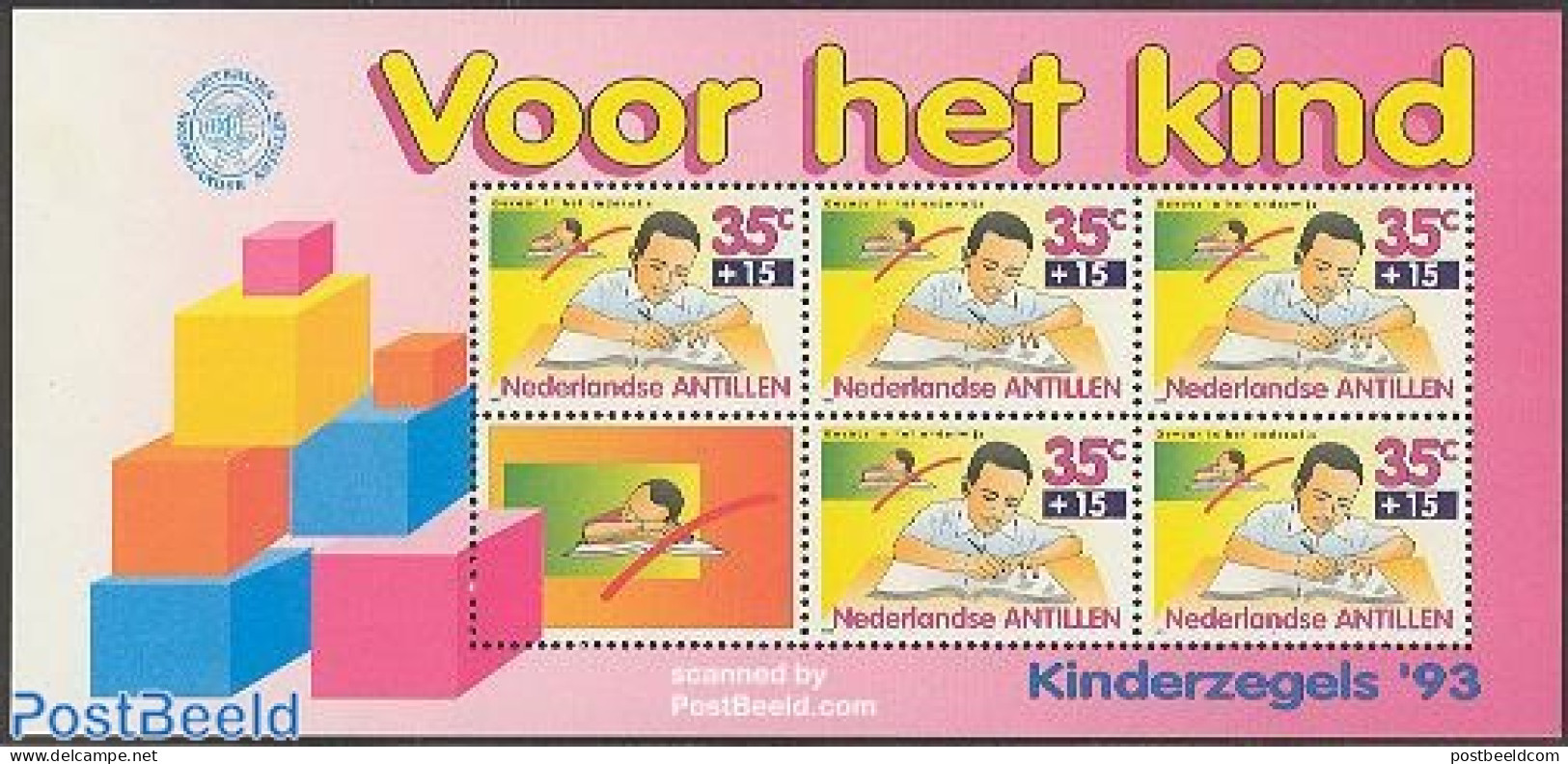 Netherlands Antilles 1993 Child Welfare M/s, Mint NH, Science - Education - Art - Books - Autres & Non Classés