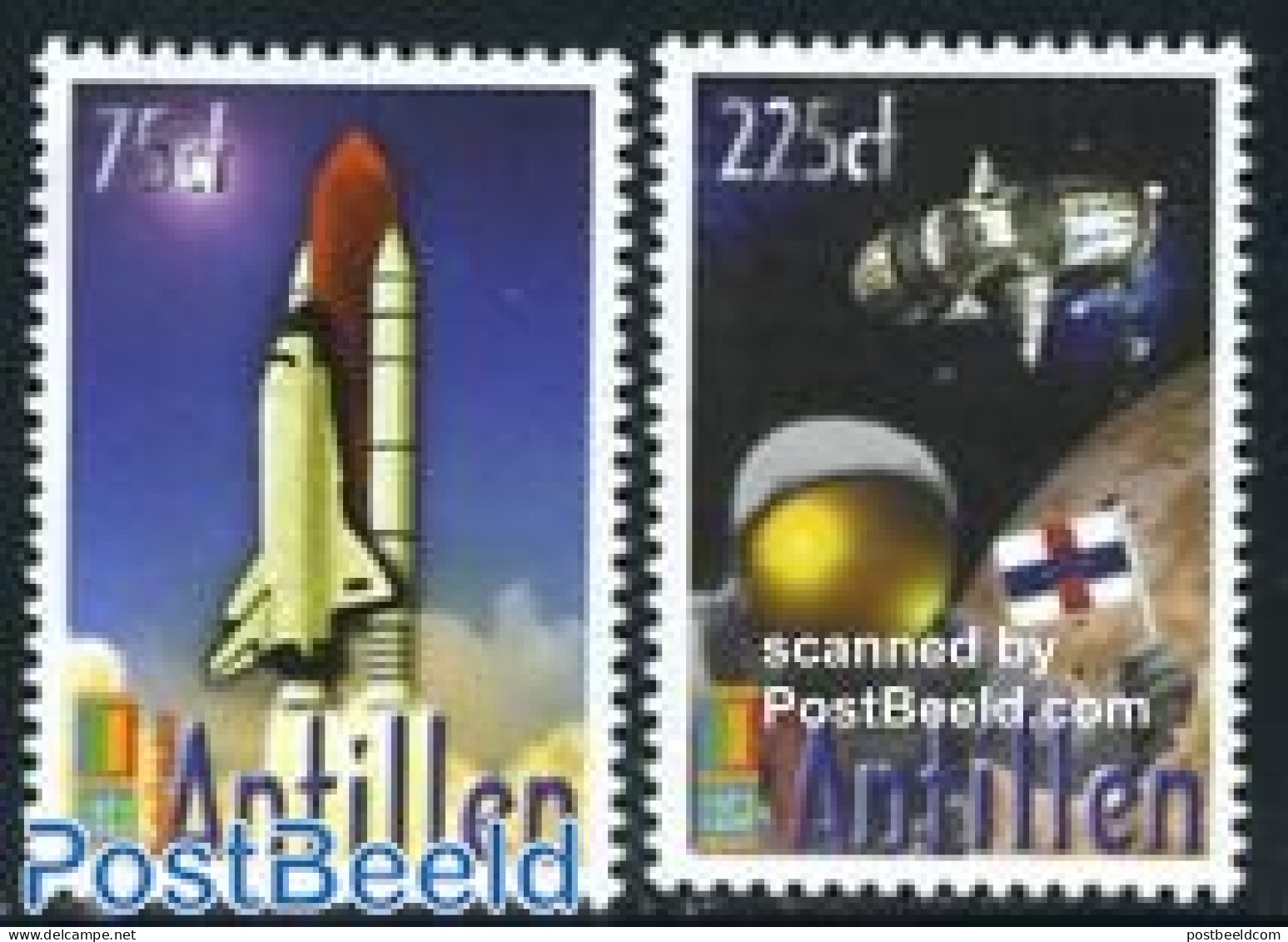 Netherlands Antilles 2000 Annaheim Expo 2v, Mint NH, Transport - Space Exploration - Art - Science Fiction - Non Classés