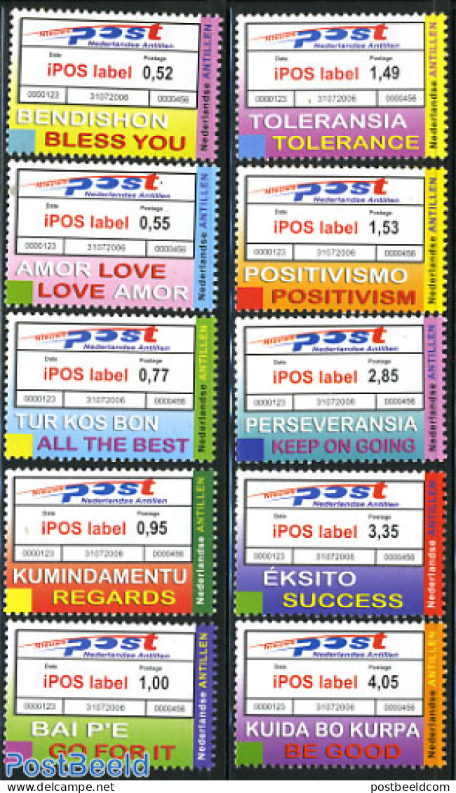Netherlands Antilles 2006 IPOS Labels 10v, Mint NH, Post - Post