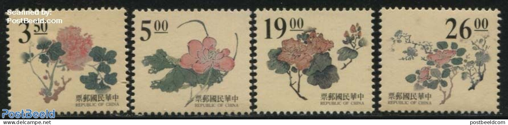 Taiwan 1995 Flowers 4v, Mint NH, Nature - Flowers & Plants - Other & Unclassified