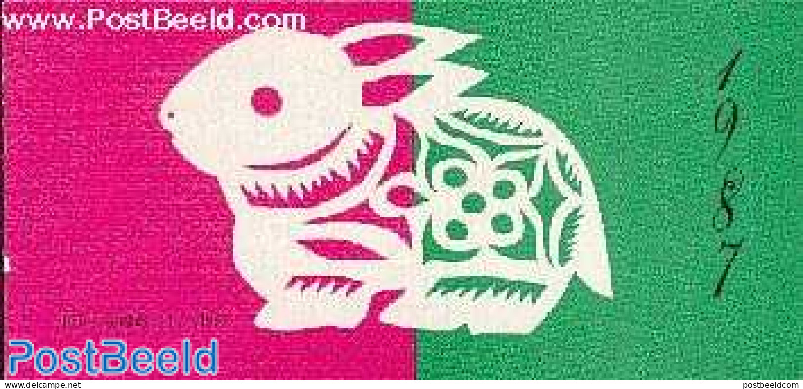 China People’s Republic 1987 Year Of The Rabbit Booklet, Mint NH, Nature - Various - Rabbits / Hares - Stamp Booklet.. - Ongebruikt