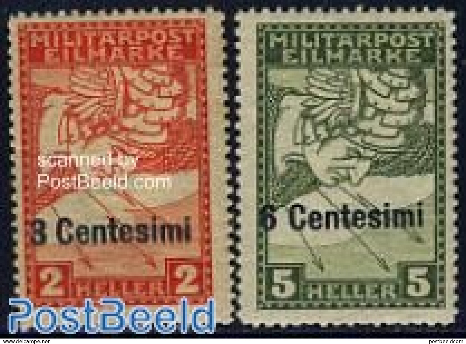 Italy 1918 Express Mail 2v, Overprints, Unused (hinged) - Other & Unclassified