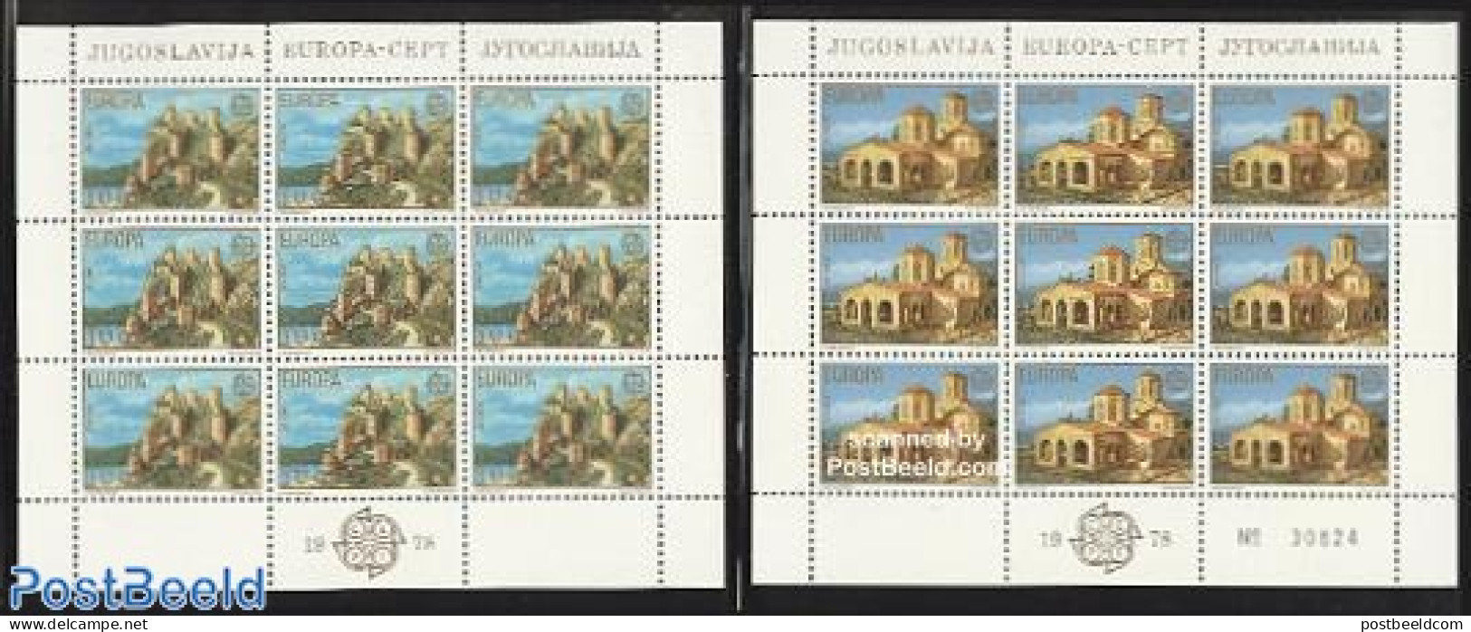 Yugoslavia 1978 Europa 2 M/ss, Mint NH, History - Religion - Europa (cept) - Churches, Temples, Mosques, Synagogues - .. - Neufs
