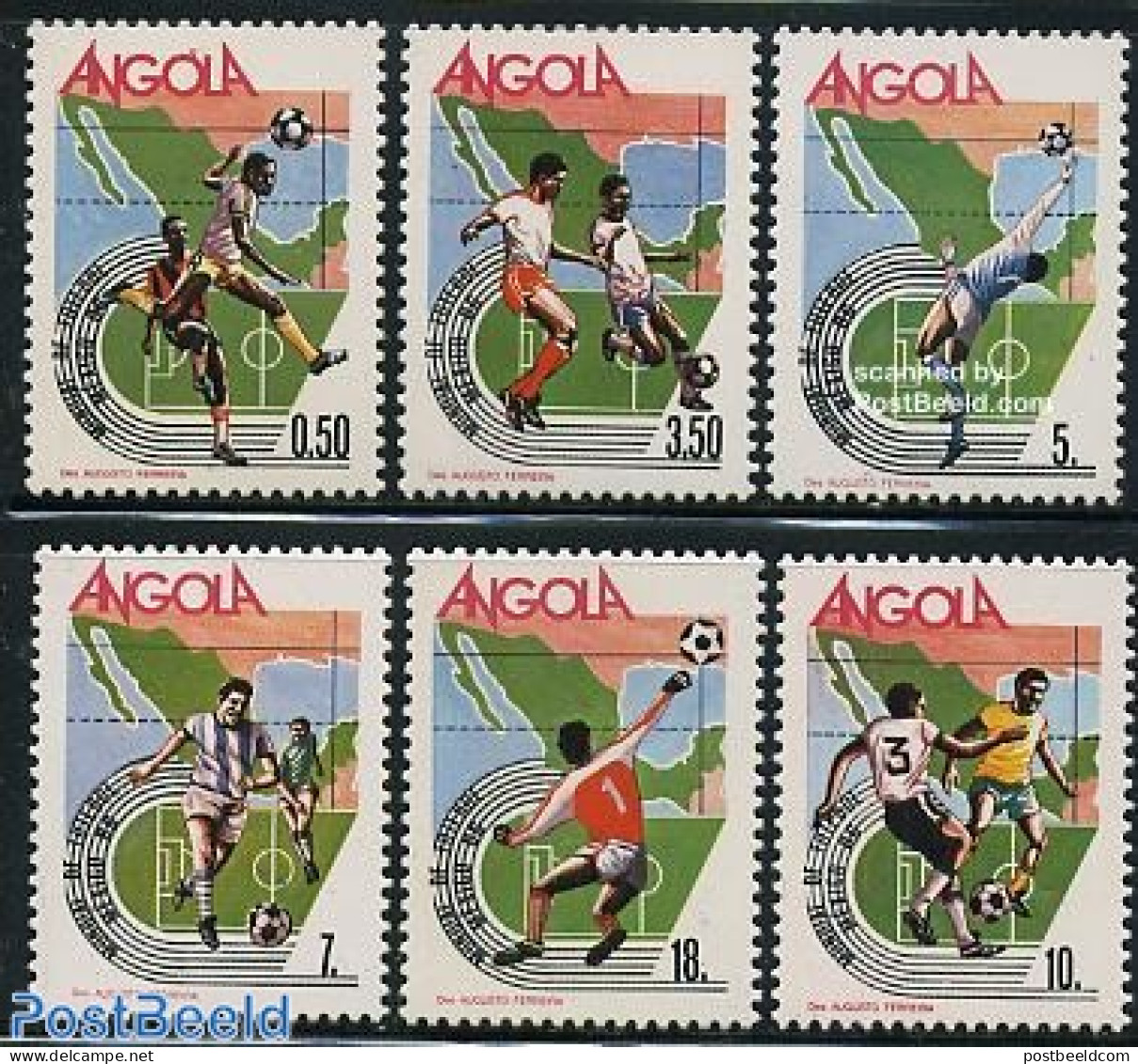 Angola 1986 Football Games Mexico 6v, Mint NH, Sport - Football - Angola