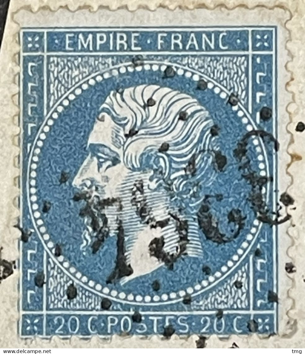 Lettre Fragment 22 LGC 3364 Selles-sur-Cher Loir-et-Cher (40) Indice 4 08.03.1864 France – 9ciel - 1849-1876: Période Classique