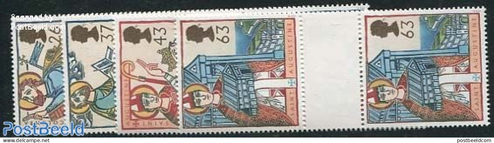 Great Britain 1997 Missionairies 4v, Gutter Pairs, Mint NH, Religion - Religion - Unused Stamps