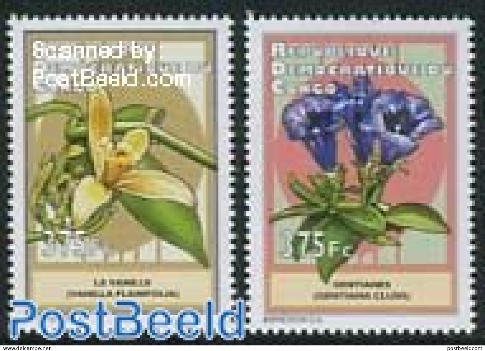 Congo Dem. Republic, (zaire) 2012 Flowers 2v, Mint NH, Nature - Flowers & Plants - Autres & Non Classés