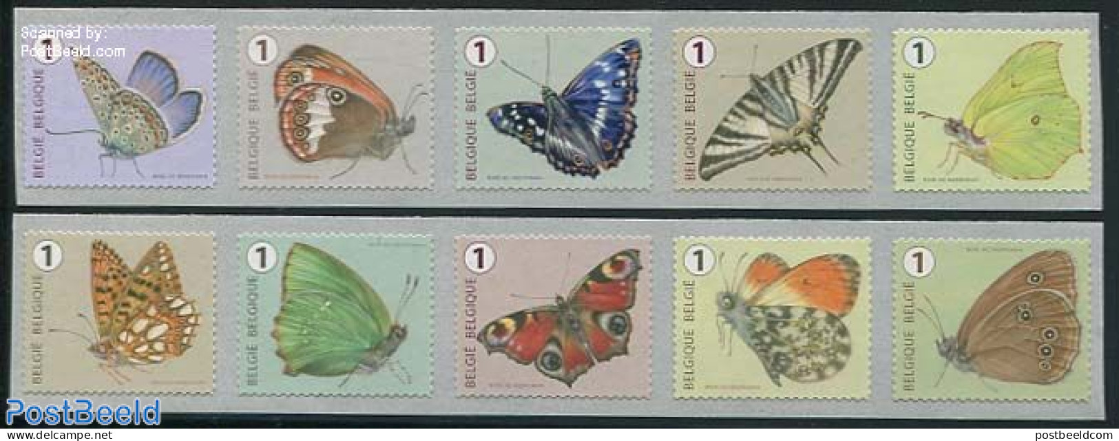 Belgium 2014 Butterflies 10v S-a, Mint NH, Nature - Butterflies - Unused Stamps