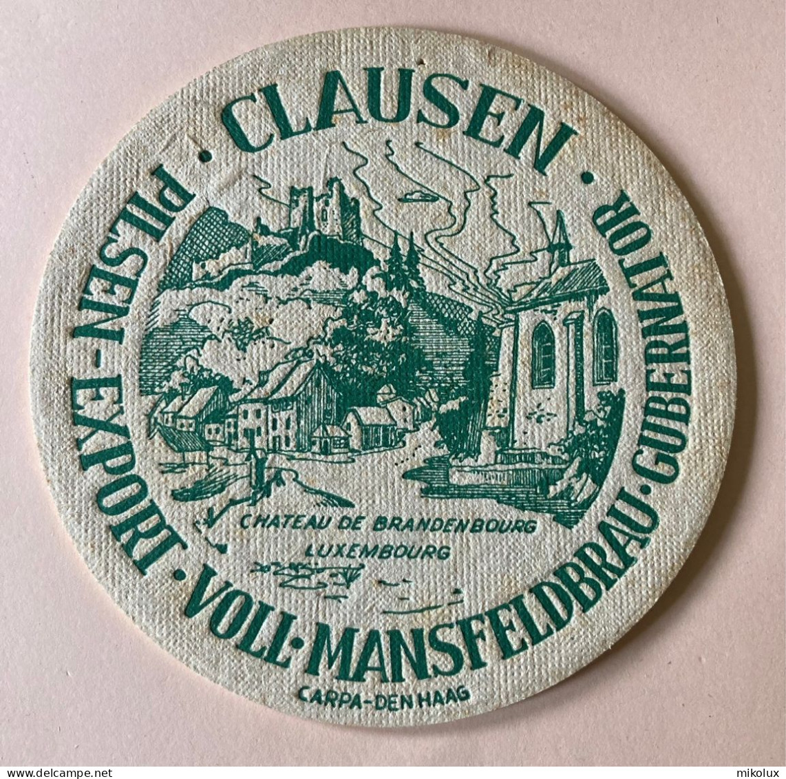 Luxembourg Bieres Clausen  . Sous Bock . Bierdeckel . ( +- 10,7 Cm  ) - Bierdeckel