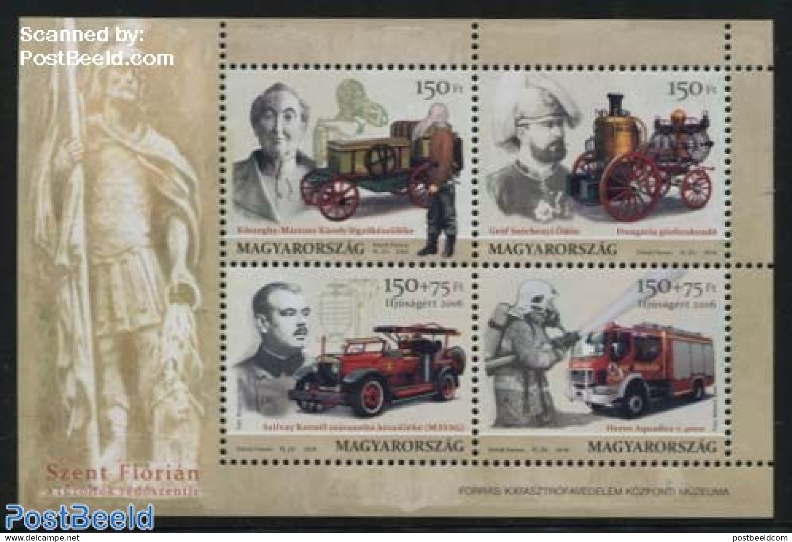 Hungary 2016 Fire Brigade S/s, Mint NH, Transport - Automobiles - Fire Fighters & Prevention - Neufs
