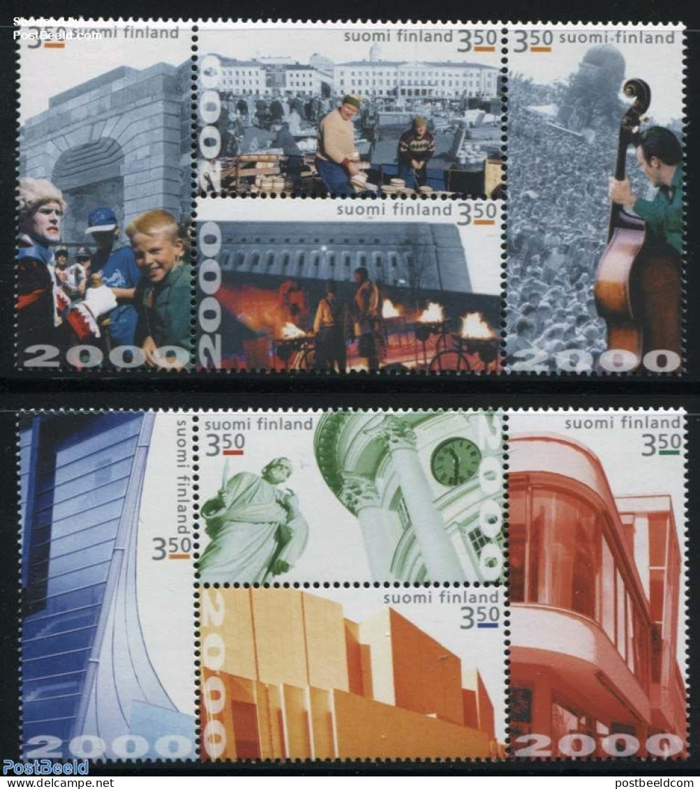Finland 2000 Helsinki, European Cultural Capital 8v, Mint NH, History - Europa Hang-on Issues - Unused Stamps