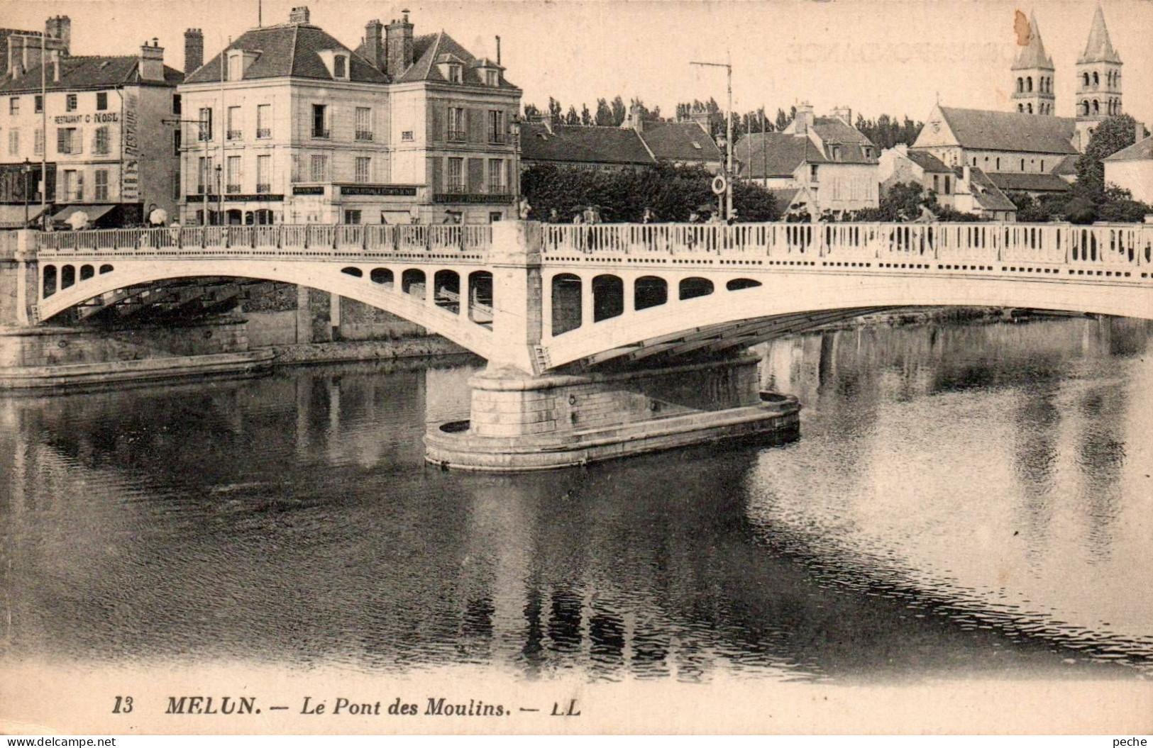 N°2994 W -cpa Melun -le Pont Des Moulins- - Melun