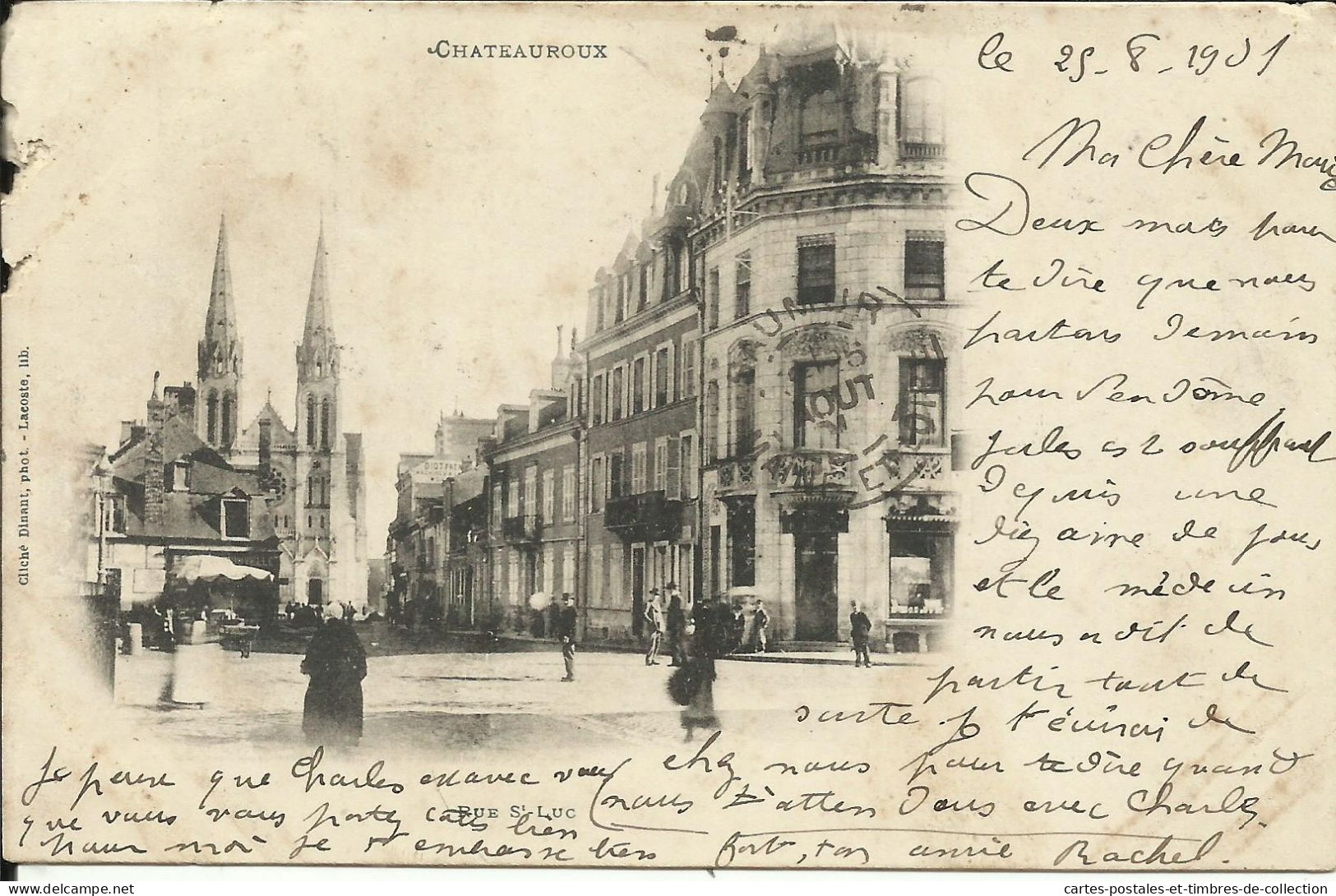 CHATEAUROUX , Rue St Luc , 1901 , Carte Précurseur , Cliché: Dinant , µ - Chateauroux