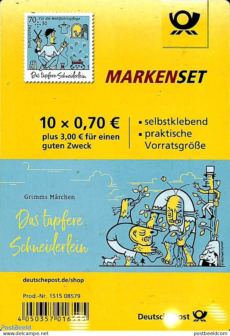 Germany, Federal Republic 2019 Welfare, The Brave Tailor Booklet S-a, Mint NH, Stamp Booklets - Art - Children's Books.. - Neufs