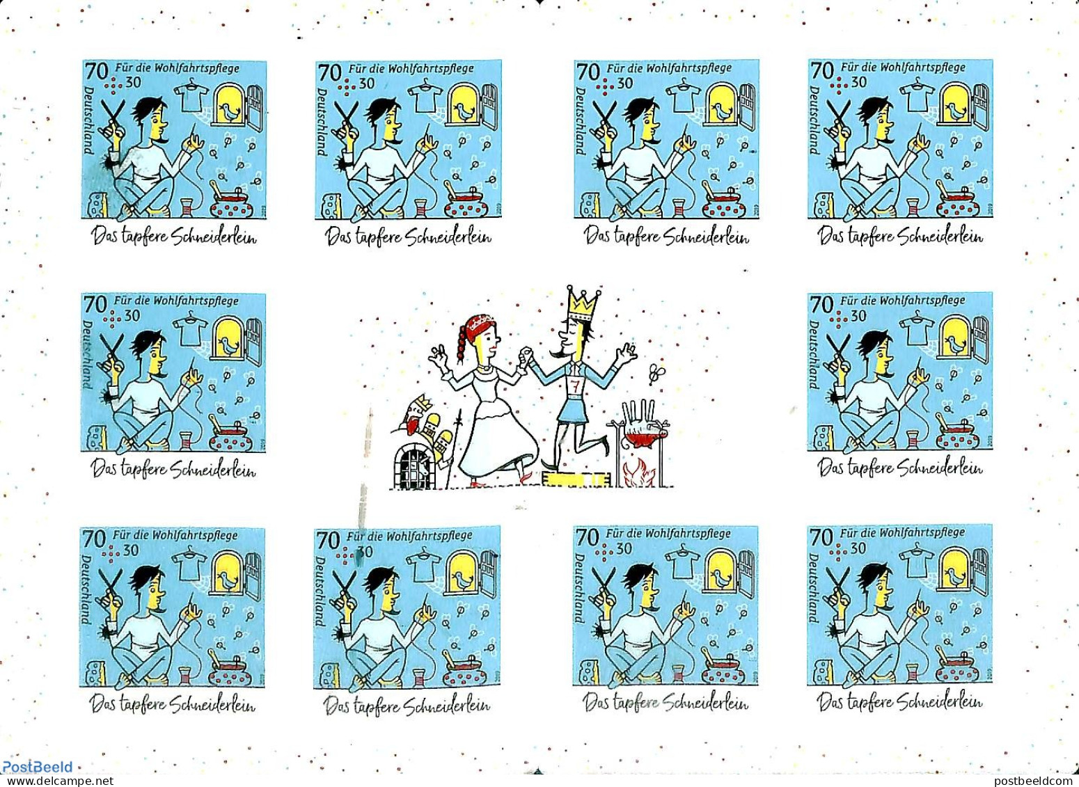 Germany, Federal Republic 2019 Welfare, The Brave Tailor Booklet S-a, Mint NH, Stamp Booklets - Art - Children's Books.. - Neufs