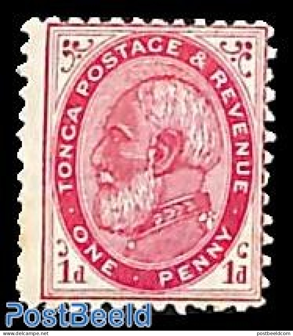 Tonga 1886 1d, Perf. 12:11.5, Stamp Out Of Set, Unused (hinged) - Autres & Non Classés