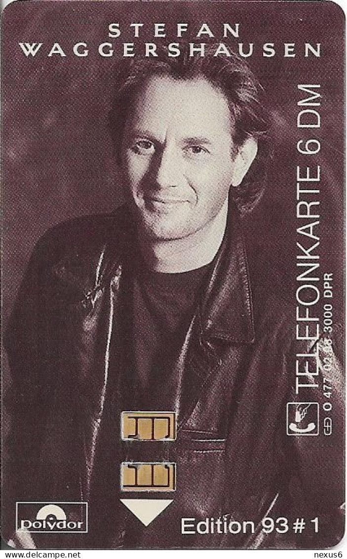 Germany - Stefan Waggershausen - Edition 93 # 1 - O 0477 - 02.1993, 6DM, 3.000ex, Used - O-Series : Séries Client