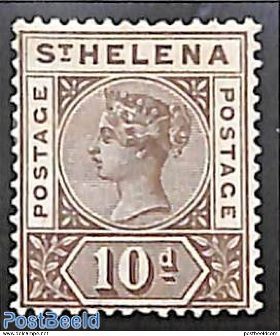 Saint Helena 1890 10d, Stamp Out Of Set, Unused (hinged) - Sainte-Hélène