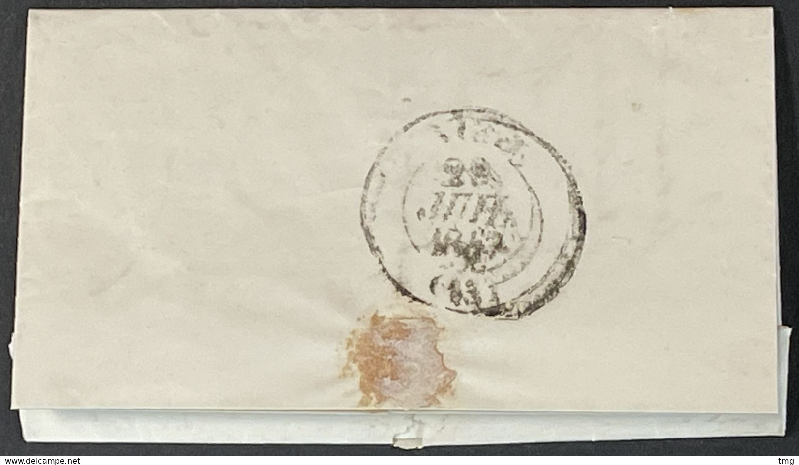 Lettre Villers-Bocage-Calvados (13) T15 Indice 4 à Vire T13 29.07.1847 France – 8bleu - 1801-1848: Précurseurs XIX